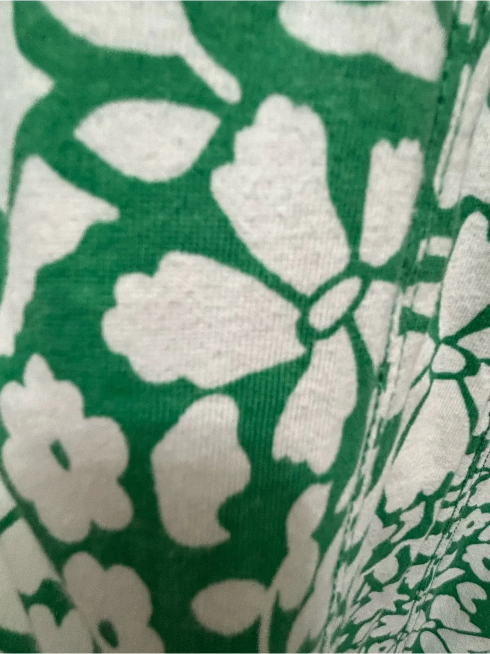 LOFT Women’s Green & White Floral Sleeveless Shift Dress Size Medium - Picture 3 of 4